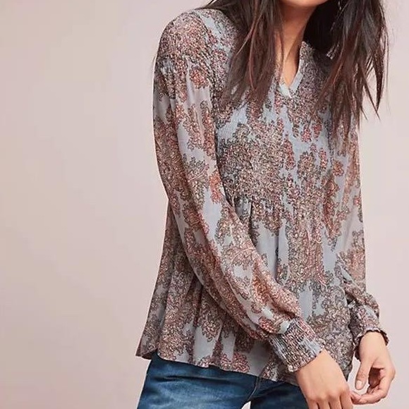 Anthropologie Tops - Anthropologie smocked top